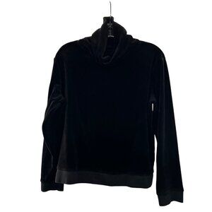 Sanctuary Women's Velour Top Cowl Neck Long Sleeve Black Size Small